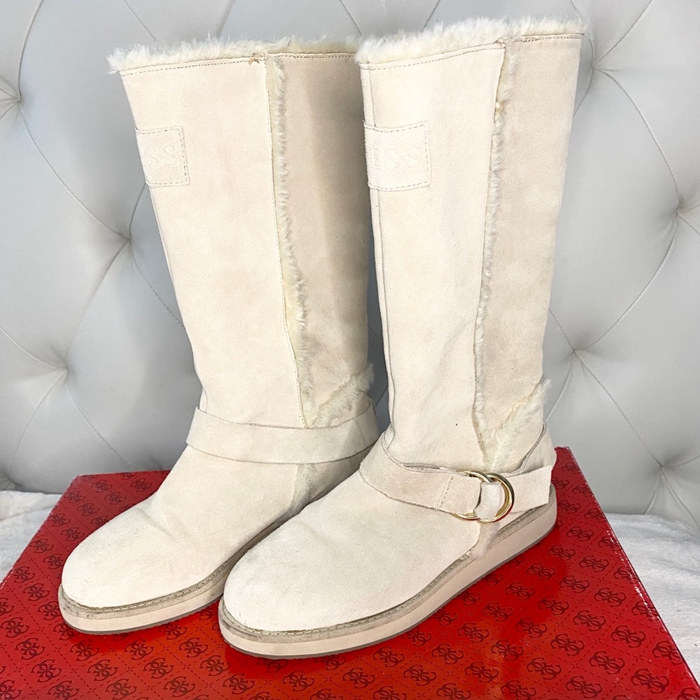 GUESS Beige Winter Boots Flat